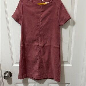 Zara Casual Kids Dress in Dusty Rose Suede